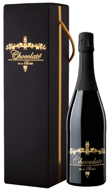 Chocolate Champagne - La Galerie du Chocolat in its case